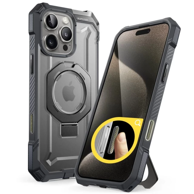 Чохол Supcase Unicorn Beetle Grip Mag для iPhone 16 Pro Grey with MagSafe (843439150539)