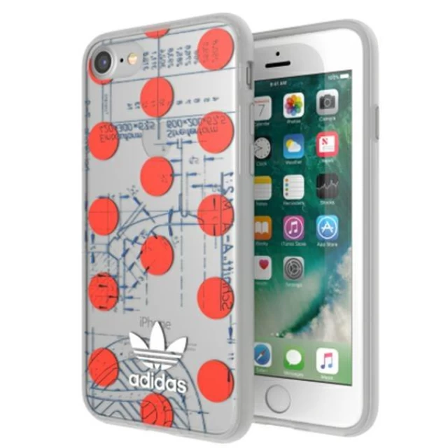 Чехол Adidas OR Clear 70S для iPhone SE 2020 | 8 | 7 | 6 | 6s Red (8718846047715)