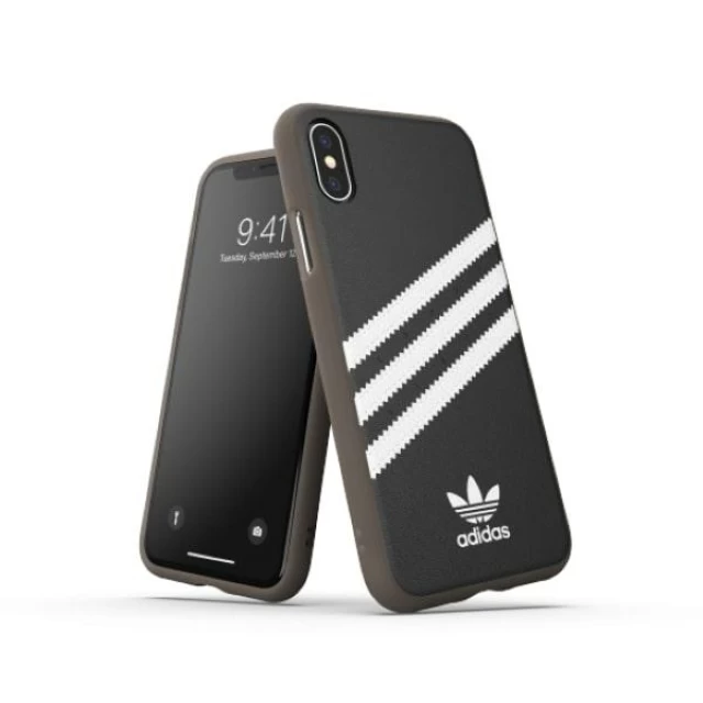 Чехол Adidas OR Moulded PU Gumsole для iPhone XS | X Black White (34298)