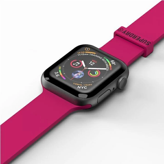 Ремешок SuperDry Watchband Silicone для Apple Watch 41 | 40 | 38 mm Pink (8718846080958)