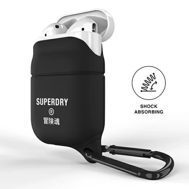 Чехол для наушников SuperDry Waterproof для Apple AirPods Black (8718846081085)