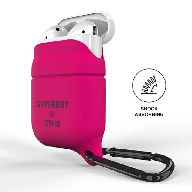 Чохол для навушників SuperDry Waterproof для Apple AirPods Pink (8718846081115)