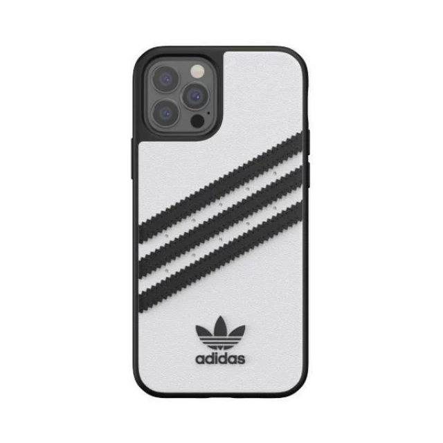 Чехол Adidas OR Molded PU для iPhone 12 Pro White Black (8718846083669)