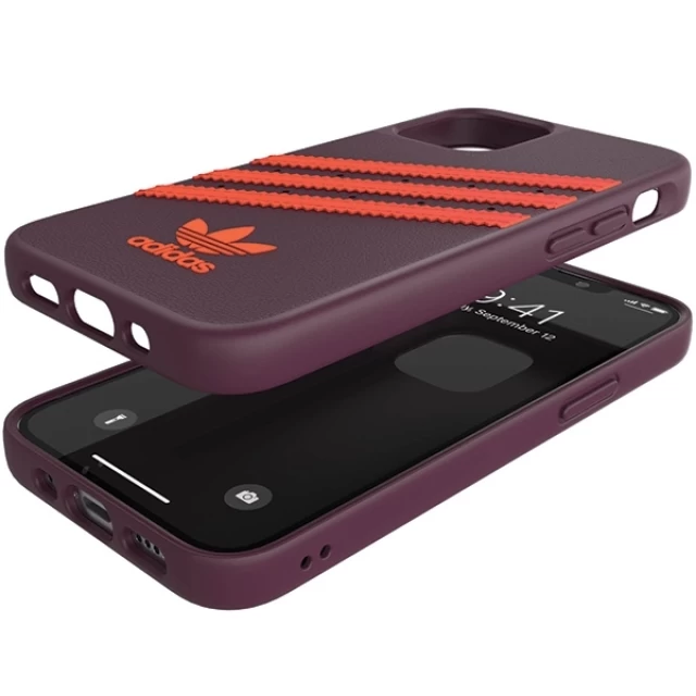 Чехол Adidas OR Moulded Case PU для iPhone 12 | 12 Pro Maroon Orange (42257)