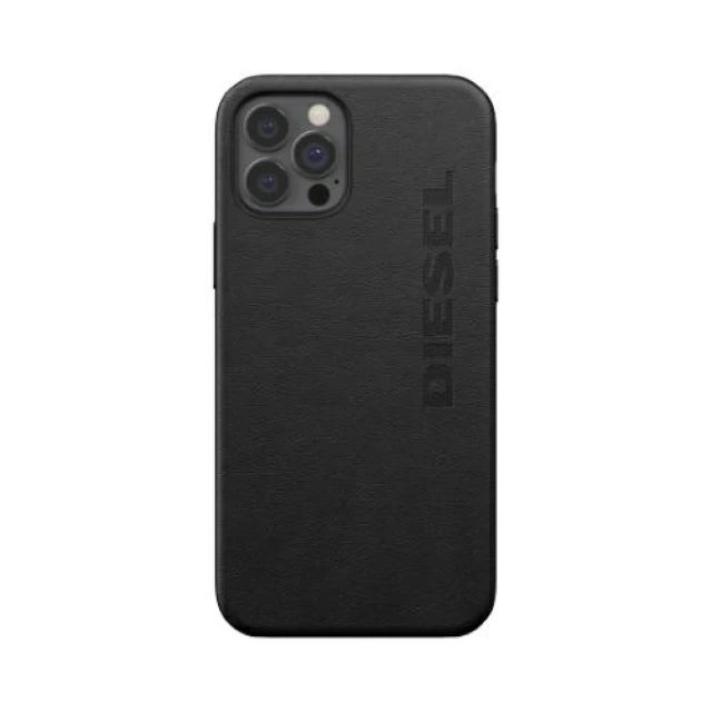 Чохол Diesel Moulded Case Premium Leather Wrap для iPhone 12 | 12 Pro Black (42516)