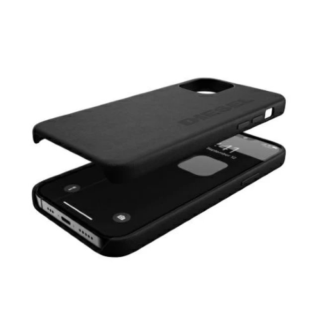 Чехол Diesel Moulded Case Premium Leather Wrap для iPhone 12 | 12 Pro Black (42516)