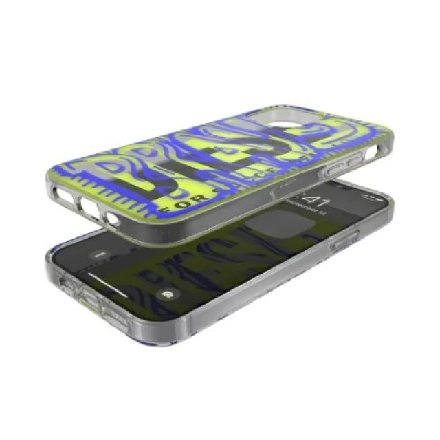 Чехол Diesel Snap Case Clear AOP для iPhone 12 | 12 Pro Blue/Lime (42564)