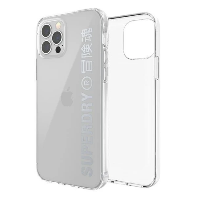 Чехол SuperDry Snap для iPhone 12 | 12 Pro Clear Silver (8718846085977)