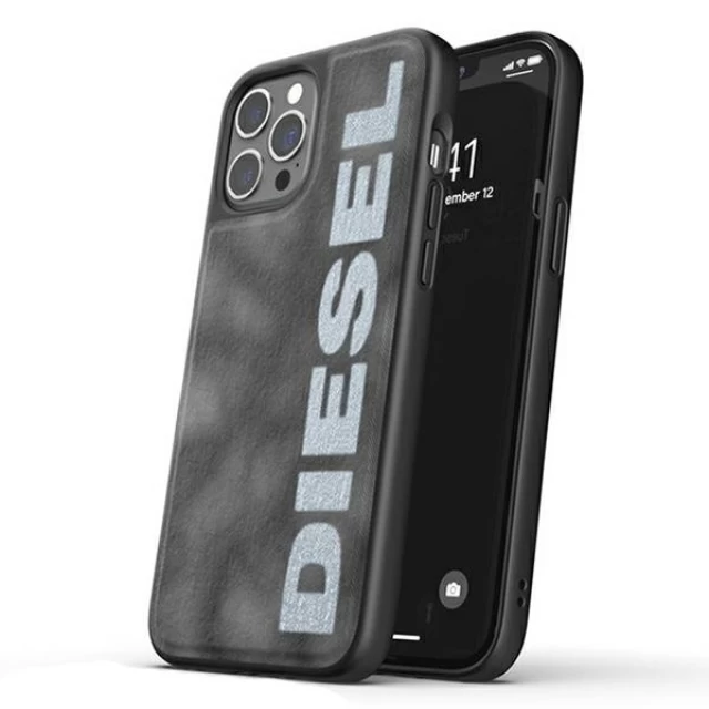 Чехол Diesel Moulded Case Bleached Denim для iPhone 12 | 12 Pro Grey/White (44297)