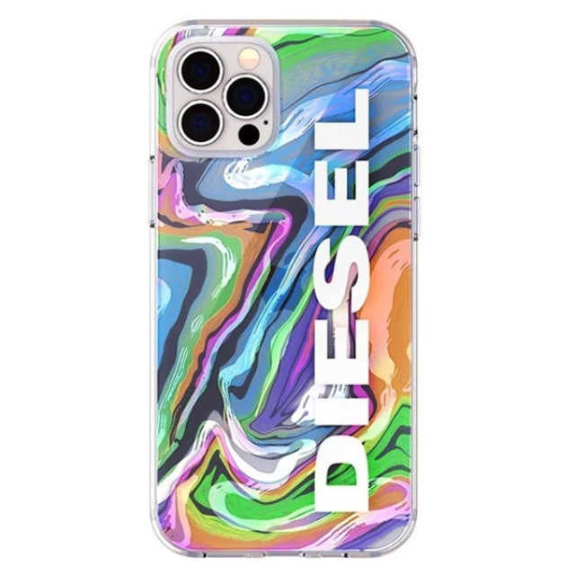 Чохол Diesel Clear Case Digital Holographic AOP для iPhone 12 | 12 Pro Holographic/White (44315)