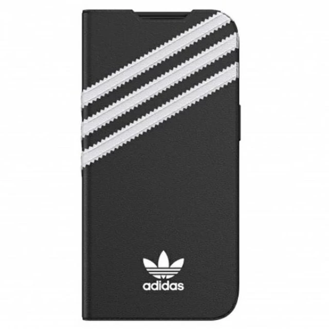 Чехол Adidas OR Booklet PU для iPhone 13 | 13 Pro White Black (8718846095693)
