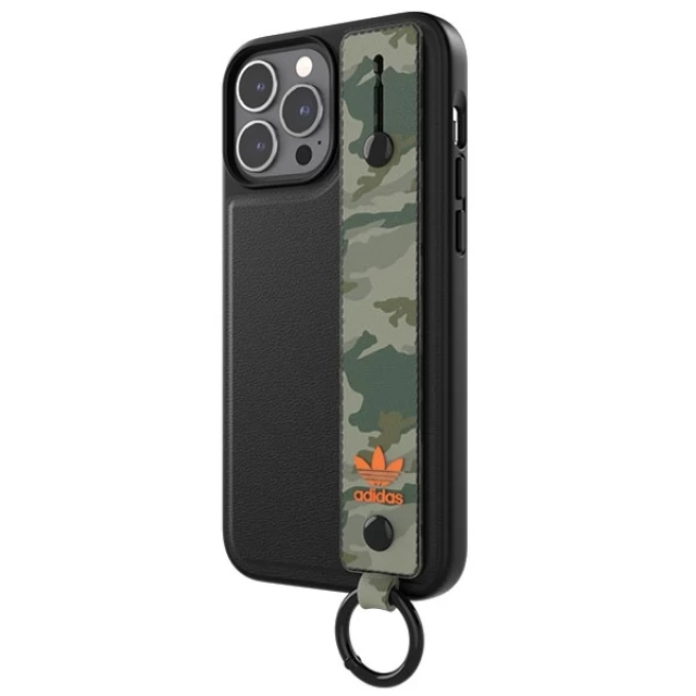 Чехол Adidas OR Hand Strap Case для iPhone 13 Pro Max Black Green Camouflage (48671)