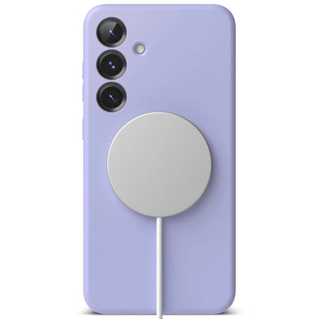 Чохол Ringke Silicone Magnetic для Samsung Galaxy S25 Lavender with MagSafe (8800274968394)