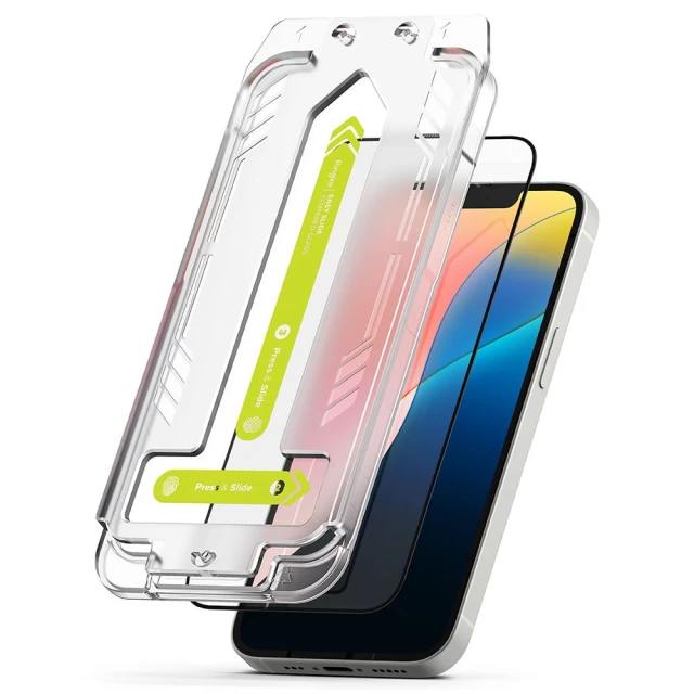 Захисне скло Ringke Easy Slide для iPhone 16e | 14 | 13 Pro | 13 Clear (2 pack) (8800293852896)