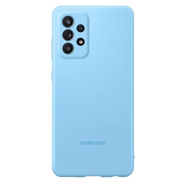 Чехол Samsung Silicone Cover для Samsung Galaxy A52 (A525) | A52s (A528) Blue (EF-PA525TLEGWW)