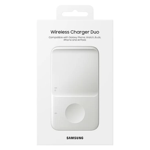 Бездротовий зарядний пристрій Samsung Duo Wireless Charger 2-in-1 9W White (EP-P4300TWEGEU)