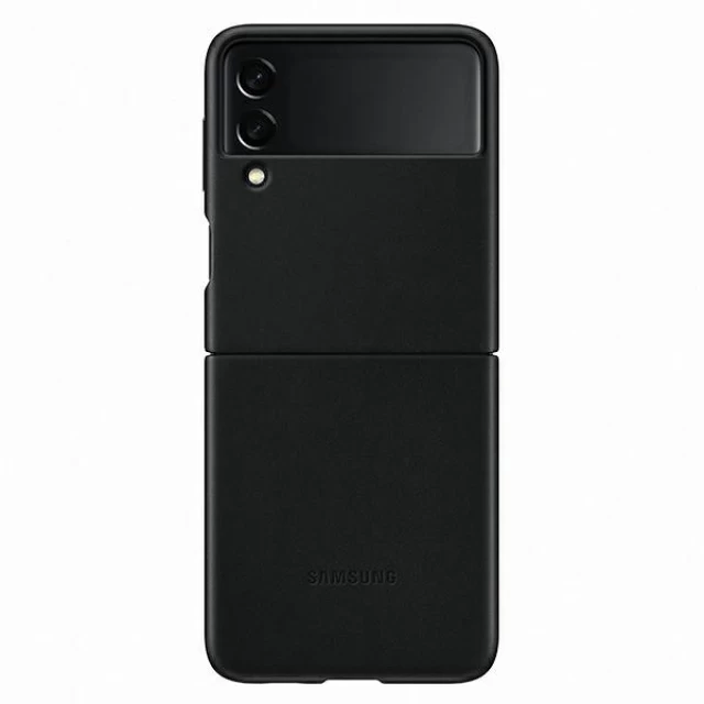 Чехол Samsung Leather Cover для Samsung Galaxy Flip3 (F711) Black (EF-VF711LBEGWW)