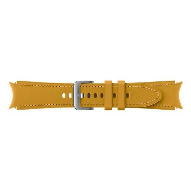 Ремінець Samsung Hybrid Leather Strap (S/M) для Samsung Galaxy Watch 4 | 4 Classic | 5 | 5 Pro Mustard (ET-SHR88SYEGEU)