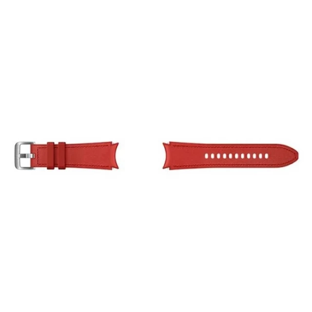 Ремінець Samsung Hybrid Leather Strap (S/M) для Samsung Galaxy Watch 4 | 4 Classic | 5 | 5 Pro Red (ET-SHR88SREGEU)