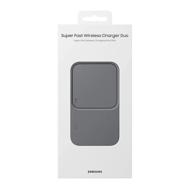 Бездротовий зарядний пристрій Samsung Duo FC 2-in-1 15W Dark Gray (EP-P5400TBEGEU)