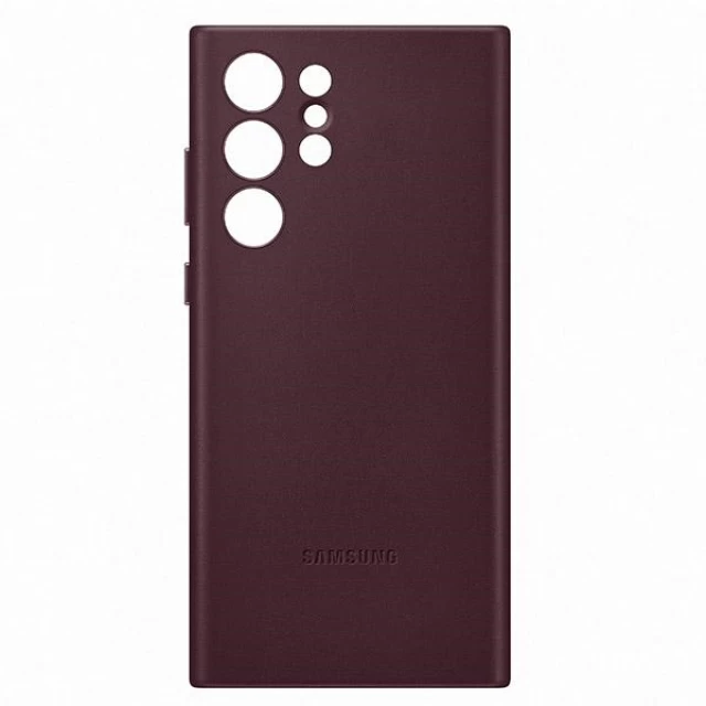 Чехол Samsung Leather Cover для Samsung Galaxy S22 Ultra Burgundy (EF-VS908LEEGWW)