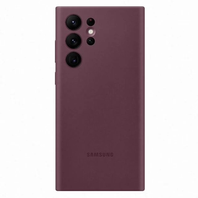 Чехол Samsung Silicone Cover для Samsung Galaxy S22 Ultra (S908) Burgundy (EF-PS908TEEGWW)