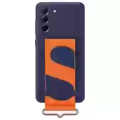 Чехол Samsung Silicone Cover with Strap для Samsung Galaxy S21 FE Navy (EF-GG990TNEGWW)