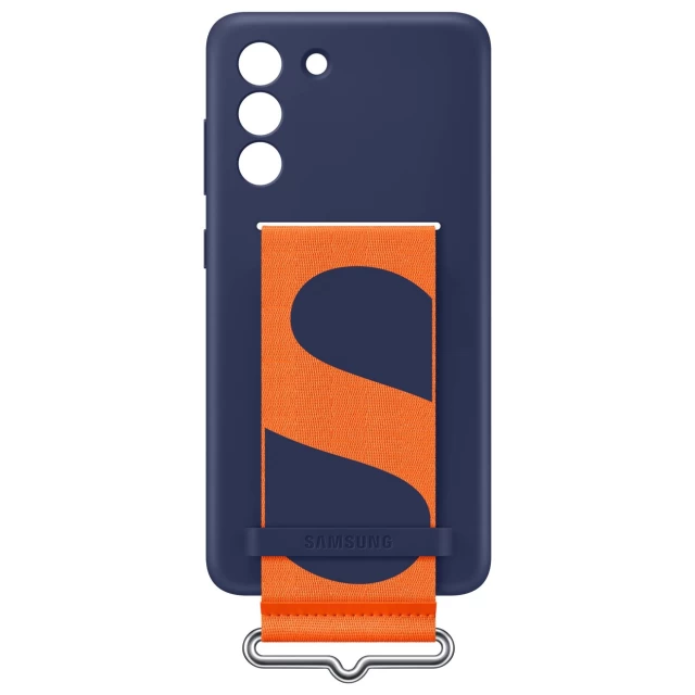 Чохол Samsung Silicone Cover with Strap для Samsung Galaxy S21 FE Navy (EF-GG990TNEGWW)