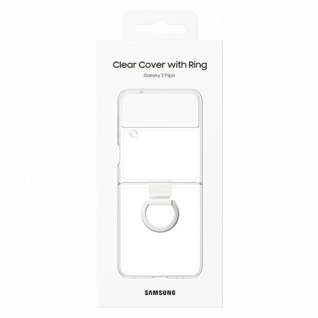 Чехол Samsung Clear Cover with Ring для Samsung Galaxy Flip4 (F721) Transparent (EF-OF721CTEGWW)