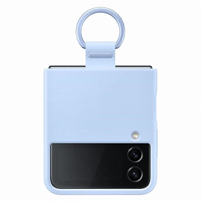 Чохол Samsung Silicone Cover with Ring для Samsung Galaxy Flip4 (F721) Arctic Blue (EF-PF721TLEGWW)