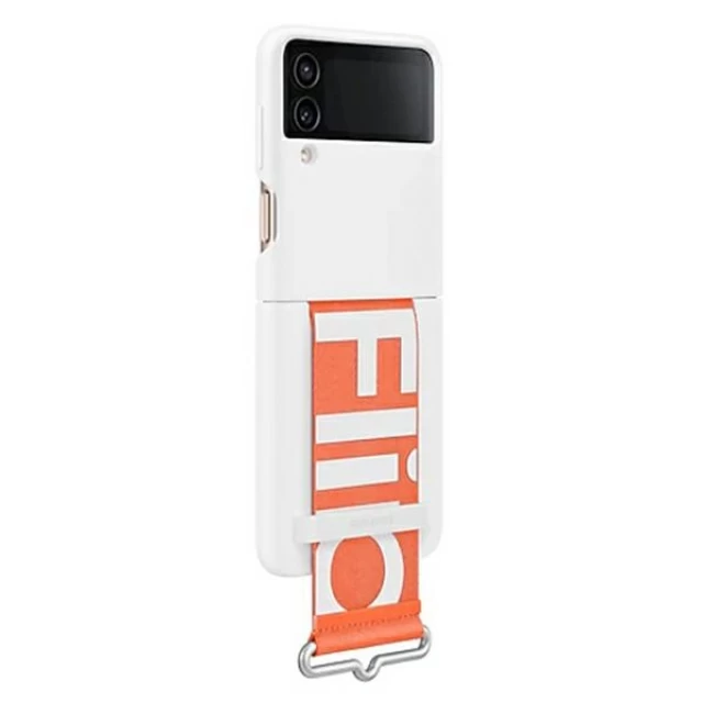 Чохол Samsung Silicone Cover with Strap для Samsung Galaxy Flip4 (F721) White (EF-GF721TWEGWW)