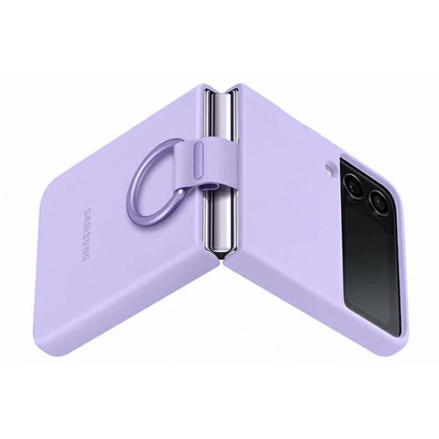 Чехол Samsung Silicone Cover with Ring для Samsung Galaxy Flip4 (F721) 5G Lavender (EF-PF721TVEGWW)