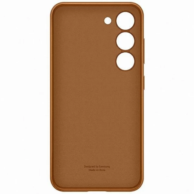 Чохол Samsung Leather Cover для Samsung Galaxy S23 (S911) Camel (EF-VS911LAEGWW)