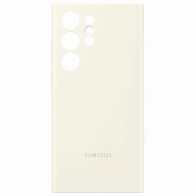 Чохол Samsung Silicone Cover для Samsung Galaxy S23 Ultra (S918) Cream (EF-PS918TUEGWW)