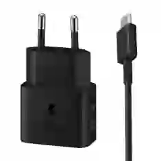 Сетевое зарядное устройство Samsung FC 25W USB-C with USB-C to USB-C Cable Black (EP-T2510XBEGEU)