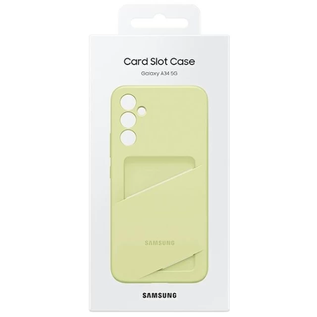 Чохол Samsung Card Slot Cover для Samsung Galaxy A34 5G (A346) Lime (EF-OA346TGEGWW)