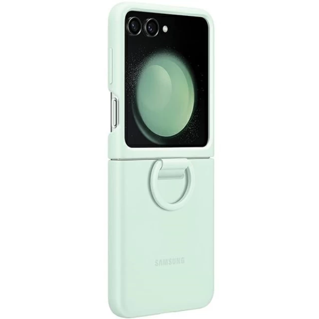 Чехол Samsung Silicone Case with Ring для Samsung Galaxy Flip5 (F731) Ocean Green (EF-PF731TMEGWW)