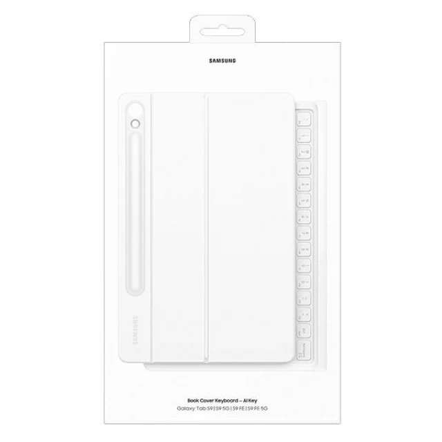 Чехол-клавиатура Samsung Book Cover Keyboard для Samsung Galaxy Tab S9 (X710-X716) | Tab S9 FE 10.9 (X510-X516) White (EF-DX725UWEGWW)