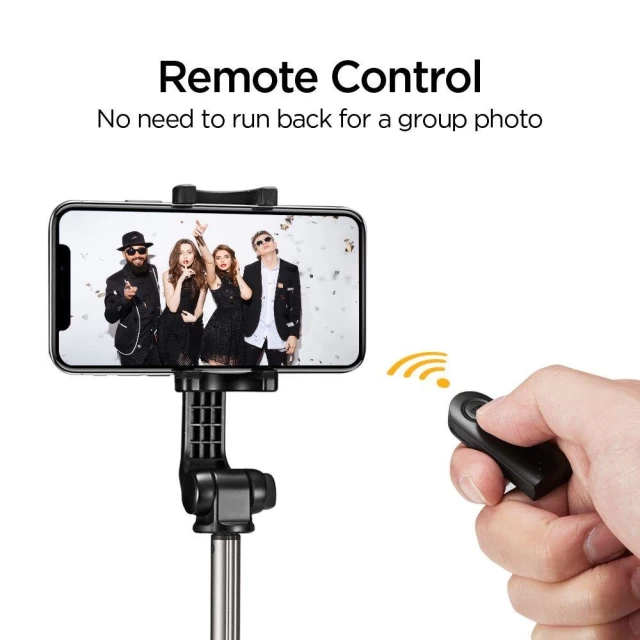 Bluetooth монопод Spigen S540W Selfie Stick Tripod Black (000SS24111)