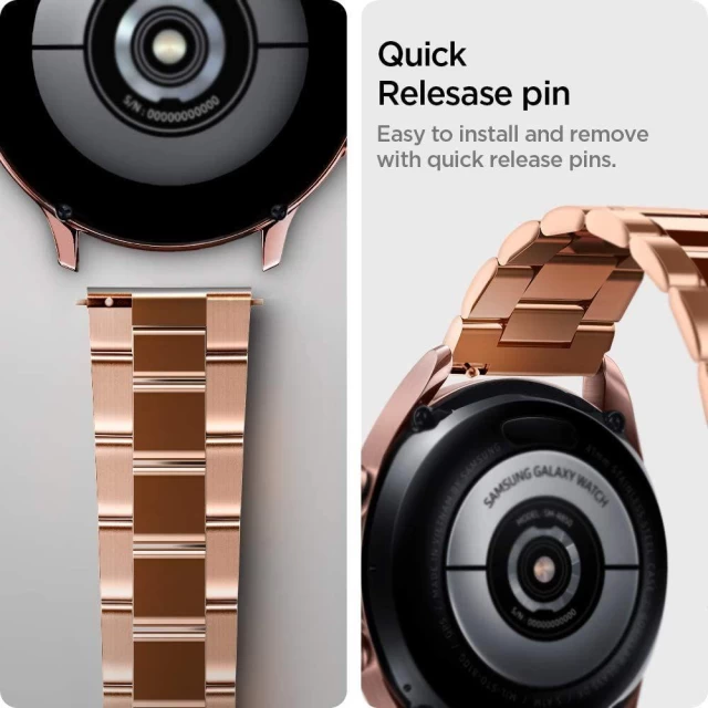 Ремешок Spigen для Galaxy Watch 3 42 mm Modern Fit Gold (600WB24982)