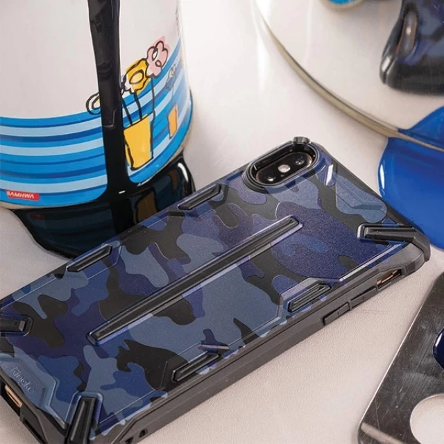 Чохол Ringke Dual X для iPhone XS Max Camo Blue (DXAP0019)