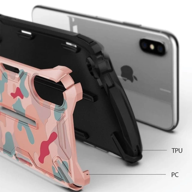 Чохол Ringke Dual X для iPhone XS Max Camo Pink (DXAP0020)