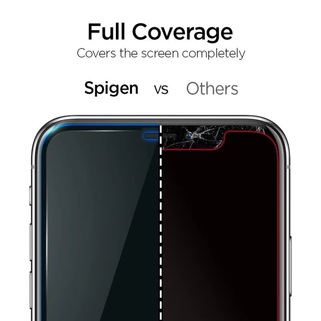 Защитное стекло Spigen для iPhone 11 AlignMaster Full Coverage Black (AGL00106)