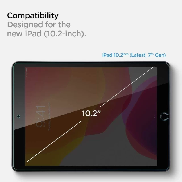 Захисне скло Spigen Glass Slim для iPad 10.2 2021 | 2020 | 2019 Transparent (AGL00236)