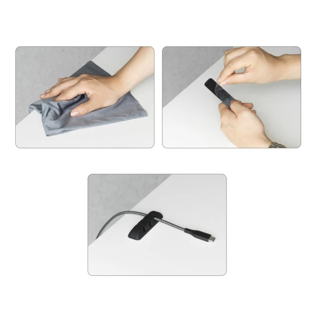 Комплект органайзерів Ringke Silicone Adhesive Holder Black (4 Pack) (ACOR0002)