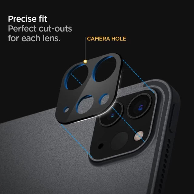 Защитное стекло Spigen Full Cover для камеры iPad Pro 12.9 2021 | 2020 | iPad Pro 11 Black (AGL01110)