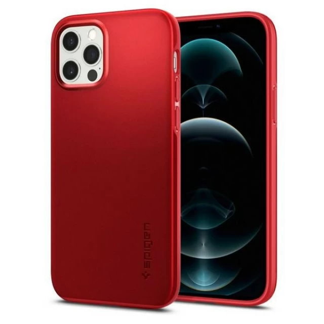 Чехол Spigen Thin Fit для iPhone 12 | 12 Pro Red (ACS02252)