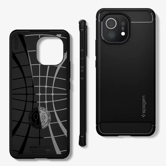 Чохол Spigen для Xiaomi Mi 11 Rugged Armor Matte Black (ACS02738)