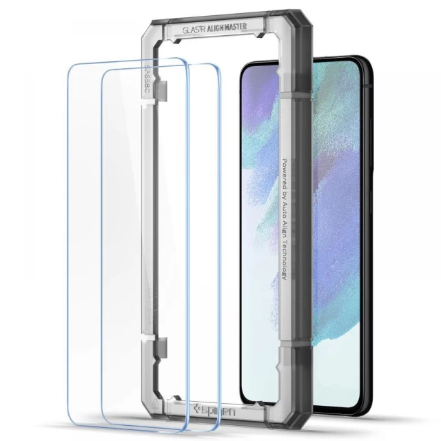 Захисне скло Spigen Tempered Glass ALM (2 pack) для Samsung Galaxy S21 FE Clear (AGL03088)
