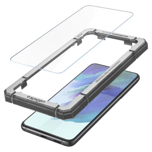 Защитное стекло Spigen Tempered Glass ALM (2pack) для Samsung Galaxy S21 FE Clear (AGL03088)
